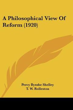 portada a philosophical view of reform (1920) (en Inglés)