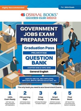 portada Oswaal Government Exams Question Bank Graduation Pass General English for 2024 Exam