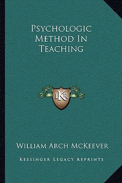 portada psychologic method in teaching (en Inglés)