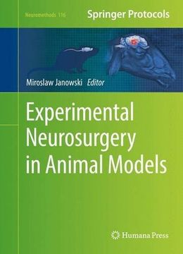 portada Experimental Neurosurgery in Animal Models (Neuromethods)