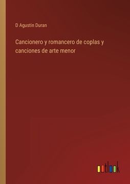 portada Cancionero y romancero de coplas y canciones de arte menor