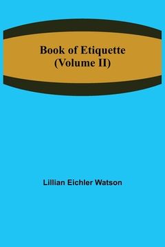 portada Book of Etiquette (Volume II) (en Inglés)