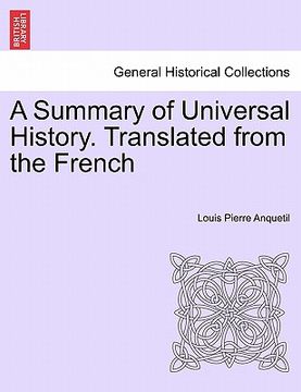 portada a summary of universal history. translated from the french