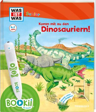 portada Bookii® was ist was Junior Komm mit zu den Dinosauriern! (Bookii / Antippen, Spielen, Lernen) (en Alemán)