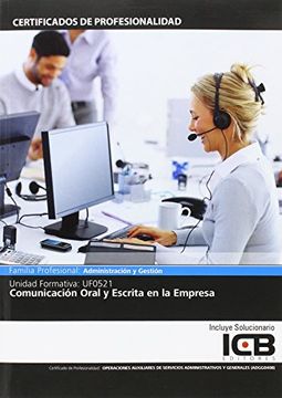 portada Uf0521: Comunicación Oral y Escrita en la Empresa