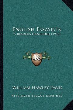 portada english essayists: a reader's handbook (1916) (in English)