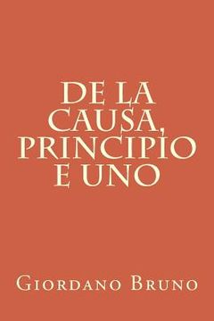 portada De la causa, principio e uno (in Italian)