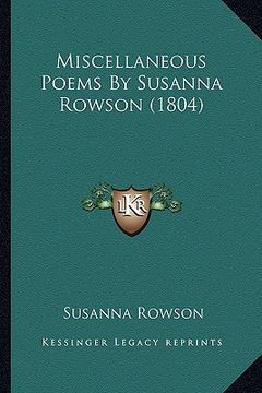 portada miscellaneous poems by susanna rowson (1804) (en Inglés)