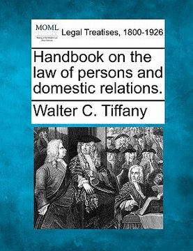 portada handbook on the law of persons and domestic relations. (en Inglés)