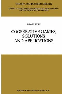 portada cooperative games, solutions and applications (en Inglés)