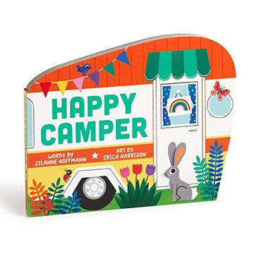 portada Happy Camper - Adventurous and Educational Unique van Shaped Board Book for Young Children (in English)