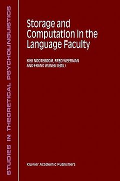 portada storage and computation in the language faculty (en Inglés)