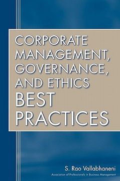 portada Corporate Management, Governance, and Ethics Best Practices (en Inglés)