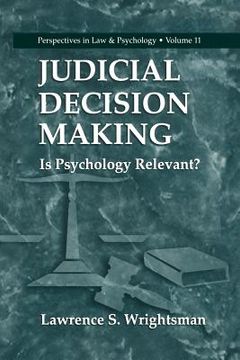 portada judicial decision making: is psychology relevant? (en Inglés)
