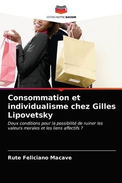portada Consommation et individualisme chez Gilles Lipovetsky