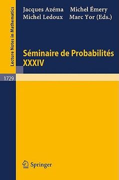 portada seminaire de probabilites xxxiv
