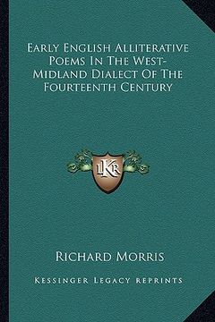 portada early english alliterative poems in the west-midland dialect of the fourteenth century (en Inglés)