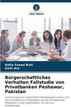 portada Bürgerschaftliches Verhalten Fallstudie von Privatbanken Peshawar, Pakistan (in German)