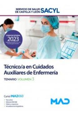 portada Tecnico en Cuidados Auxiliares de Enfermeria del Servicio de Salud de Castilla y Leon. Temario Volumen 3 (in Spanish)
