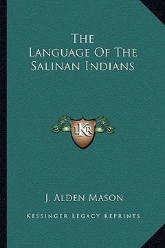 portada the language of the salinan indians (en Inglés)