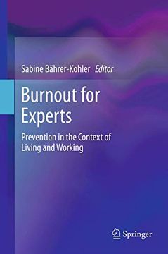 portada Burnout for Experts: Prevention in the Context of Living and Working
