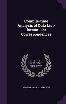 portada Compile-time Analysis of Data List-format List Correspondences (in English)