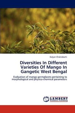 portada diversities in different varieties of mango in gangetic west bengal (en Inglés)