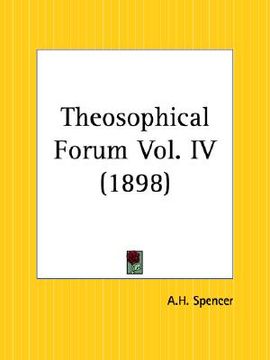 portada theosophical forum, may 1898 to april 1899