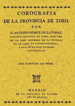 portada Corografía de La Provincia de Toro
