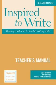 portada inspired to write teacher's manual: readings and tasks to develop writing skills (en Inglés)