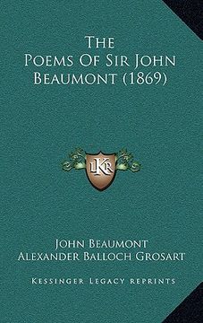 portada the poems of sir john beaumont (1869) (en Inglés)