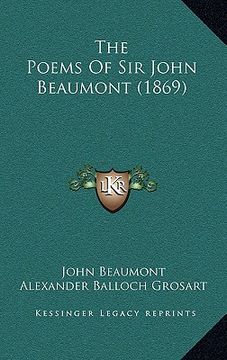 portada the poems of sir john beaumont (1869)