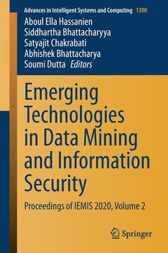 portada Emerging Technologies in Data Mining and Information Security: Proceedings of Iemis 2020, Volume 2 (en Inglés)