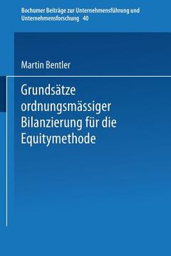 portada Grundsätze Ordnungsmäßiger Bilanzierung Für Die Equitymethode (en Alemán)