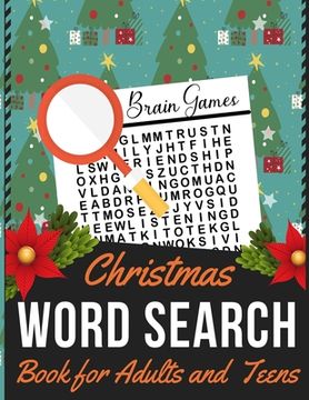 portada Christmas Word Search Book for Adults and Teens: Holiday themed word search puzzle book Puzzle Gift for Word Puzzle Lover Brain Exercise Game (en Inglés)
