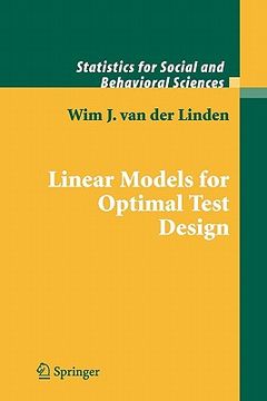 portada linear models for optimal test design (en Inglés)