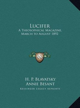 portada lucifer: a theosophical magazine, march to august 1892 (en Inglés)