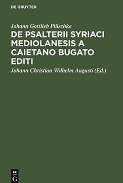 portada De Psalterii Syriaci Mediolanesis a Caietano Bugato Editi (Latin Edition) [Hardcover ] (en Latin)