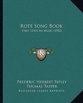 portada rote song book: first steps in music (1902)