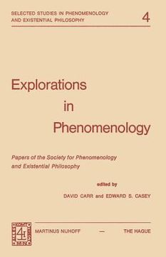 portada Explorations in Phenomenology: Papers of the Society for Phenomenology and Existential Philosophy (en Inglés)