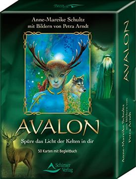 portada Avalon: Spüre das Licht der Kelten in dir - Kartenset, 50 Karten mit Begleitbuch (en Alemán)