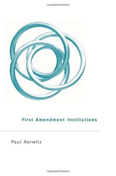 portada First Amendment Institutions (en Inglés)