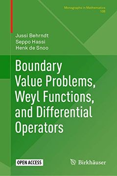 portada Boundary Value Problems, Weyl Functions, and Differential Operators: 108 (Monographs in Mathematics) (en Inglés)