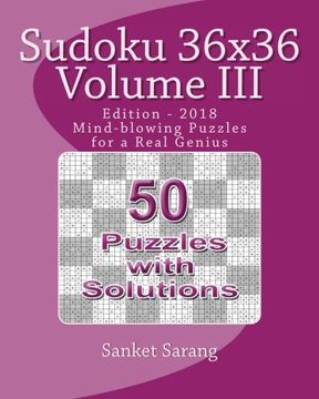 portada Sudoku 36X36 vol Iii: Mind-Blowing Puzzles for a Real Genius 