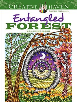 portada Creative Haven Entangled Forest Coloring Book (in English)