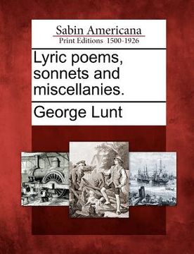 portada lyric poems, sonnets and miscellanies. (en Inglés)
