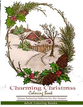 portada Adult Coloring Books: Charming Christmas Coloring Book (en Inglés)