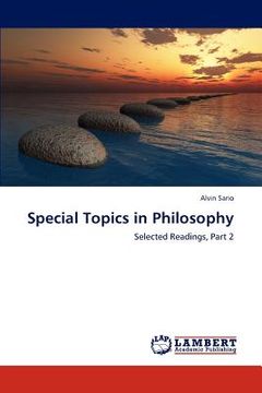 portada special topics in philosophy (en Inglés)