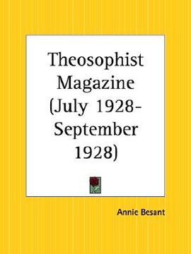 portada theosophist magazine july 1928-september 1928 (en Inglés)