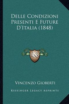 portada delle condizioni presenti e future d'italia (1848) (en Inglés)